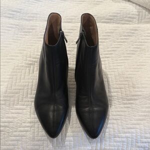Madewell Black Leather Ankle Booties